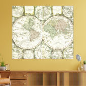 Weltkarte | 1744 leinwanddruck (Insitu (Wohnzimmer))