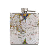 WELTKARTE, 17. Jahrhundert Flachmann (Rückseite)