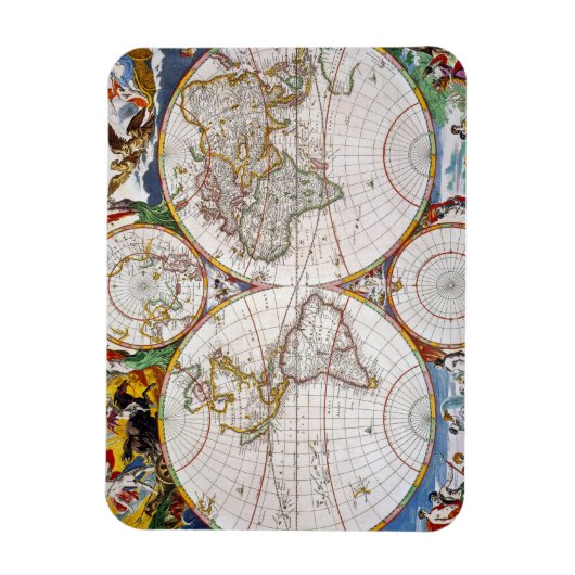 WELTKARTE, 17. JAHRHUNDERT MAGNET (Vertikal)