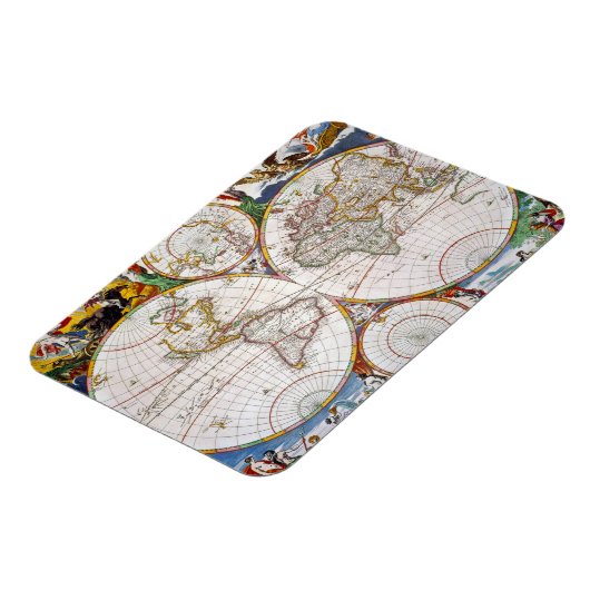 WELTKARTE, 17. JAHRHUNDERT MAGNET (Linke Seite)