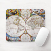 WELTKARTE, 17. Jahrhundert Mousepad (Mit Mouse)