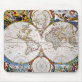 WELTKARTE, 17. Jahrhundert Mousepad (Vorne)