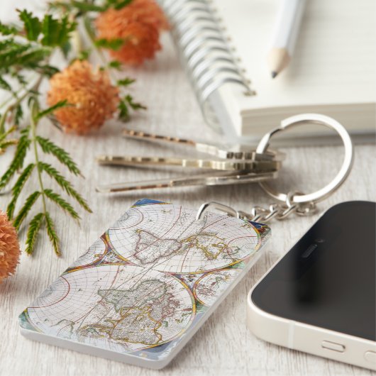 WELTKARTE, 17. Jahrhundert Schlüsselanhänger (Vorderseite rechts)