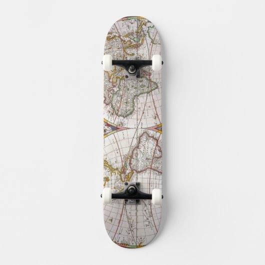 WELTKARTE, 17. Jahrhundert Skateboard (Vorderseite)