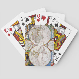 WELTKARTE, 17. Jahrhundert Spielkarten
