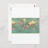 Weltkarte 1919 postkarte (Vorne/Hinten)