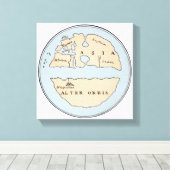 WELTKARTE, 1. JAHRHUNDERT LEINWANDDRUCK (Insitu (Holzboden))