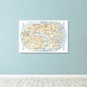 WELTKARTE 2. JAHRHUNDERT LEINWANDDRUCK (Insitu (Holzboden))