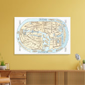 WELTKARTE 2. JAHRHUNDERT LEINWANDDRUCK (Insitu (Wohnzimmer))