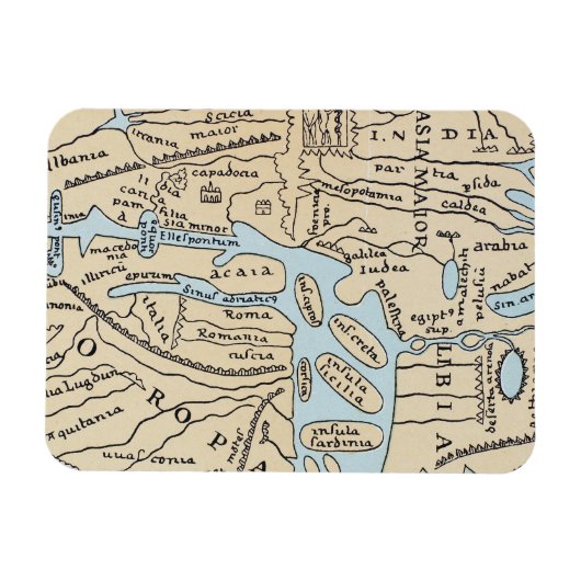 WELTKARTE 2. JAHRHUNDERT MAGNET (Horizontal)