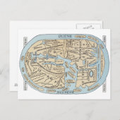 WELTKARTE 2. JAHRHUNDERT POSTKARTE (Vorne/Hinten)