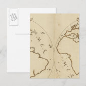 Weltkarte 2 postkarte (Vorne/Hinten)