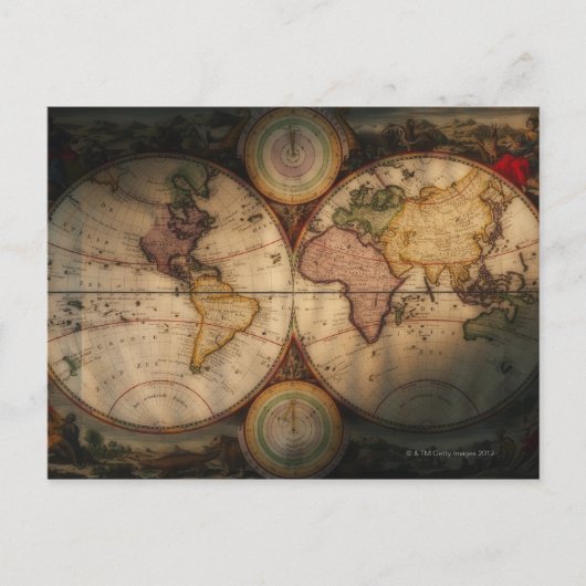 Weltkarte 2 postkarte (Vorderseite)