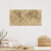 Weltkarte 3 poster (Küche)