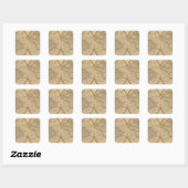 Weltkarte 3 quadratischer aufkleber (Blatt)