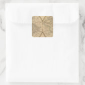 Weltkarte 3 quadratischer aufkleber (Tasche)