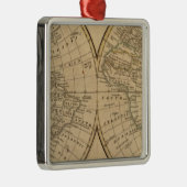 Weltkarte 3 silbernes ornament (Rechts)