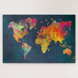 Weltkarte, 40,6 cm x 50,8 cm, 520 Stück, Puzzle, Puzzle