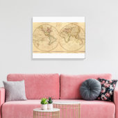 Weltkarte 4 leinwanddruck (Insitu (Wohnzimmer))