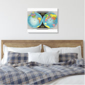 Weltkarte 4 leinwanddruck (Insitu (Schlafzimmer))