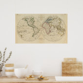 Weltkarte 4 poster (Küche)