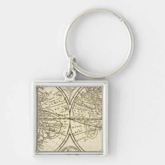 Weltkarte 4 schlüsselanhänger (Vorne)