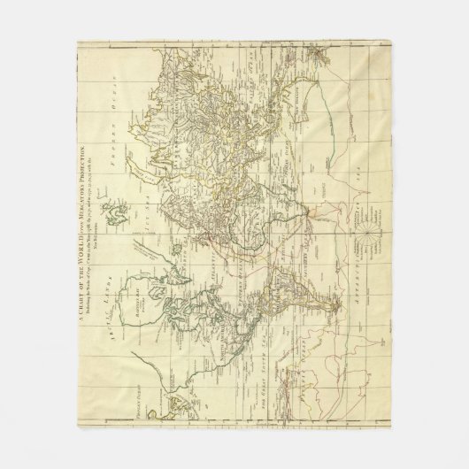 Weltkarte 5 fleecedecke (Vorderseite)