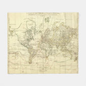 Weltkarte 5 fleecedecke (Vorderseite (Horizontal))