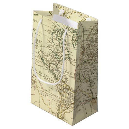 Weltkarte 5 kleine geschenktüte (Rückseite Schrägansicht)