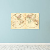 Weltkarte 5 leinwanddruck (Insitu (Holzboden))