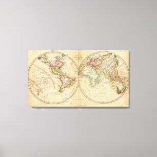 Weltkarte 5 leinwanddruck