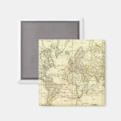 Weltkarte 5 magnet (Vorderseite/Rückseite)