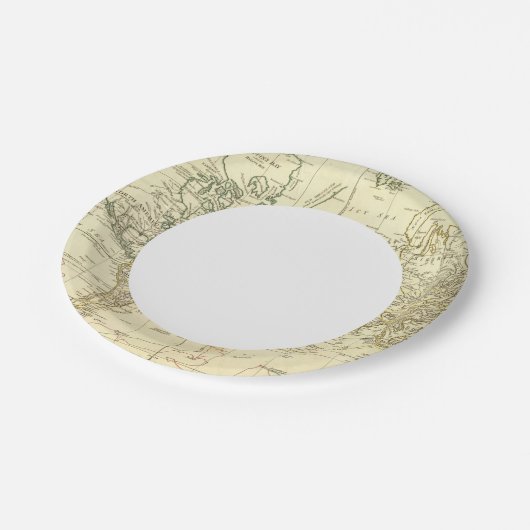 Weltkarte 5 pappteller (Schrägansicht)