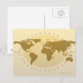 Weltkarte 5 postkarte (Vorne/Hinten)