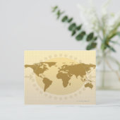 Weltkarte 5 postkarte (Stehend Vorderseite)