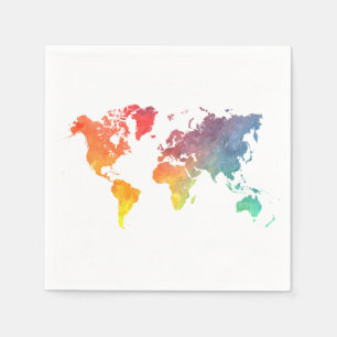 Weltkarte 5 serviette
