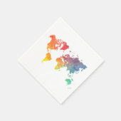 Weltkarte 5 serviette (Ecke)