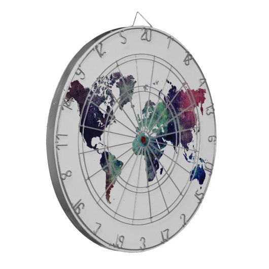 Weltkarte 6 dartscheibe (Vorderseite Links)