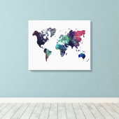 Weltkarte 6 leinwanddruck (Insitu (Holzboden))