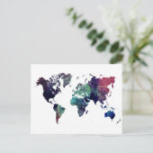 Weltkarte 6 postkarte (Stehend Vorderseite)