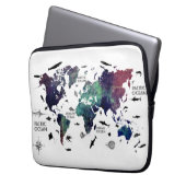 Weltkarte 7 laptopschutzhülle (Vorderseite Links)