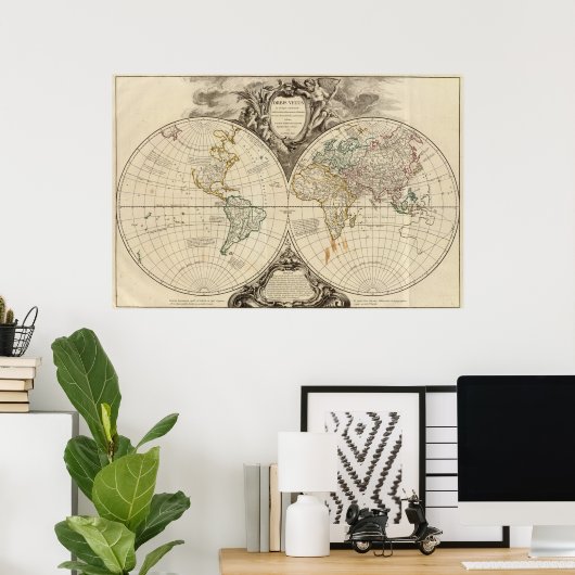 Weltkarte 7 poster (Heimbüro)