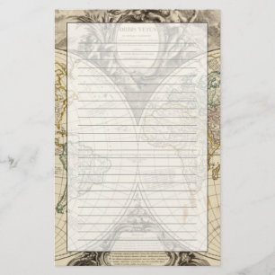 Weltkarte 8 briefpapier