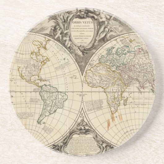 Weltkarte 8 getränkeuntersetzer (Vorne)