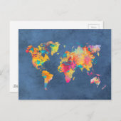 Weltkarte 8 postkarte (Vorne/Hinten)