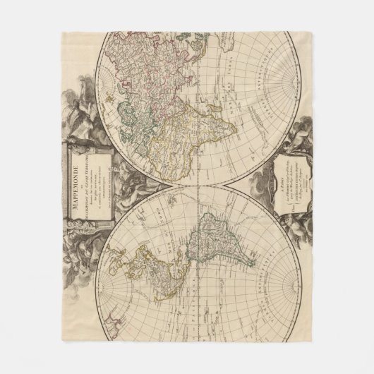 Weltkarte 9 fleecedecke (Vorderseite)