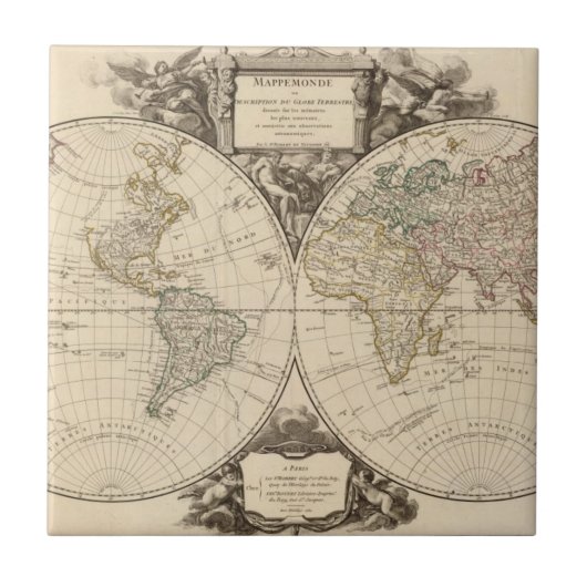 Weltkarte 9 fliese (Vorderseite)