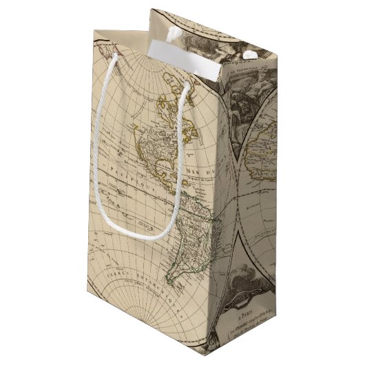 Weltkarte 9 kleine geschenktüte (Rückseite Schrägansicht)