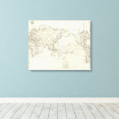 Weltkarte 9 leinwanddruck (Insitu (Holzboden))