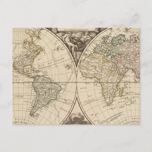 Weltkarte 9 postkarte (Vorderseite)